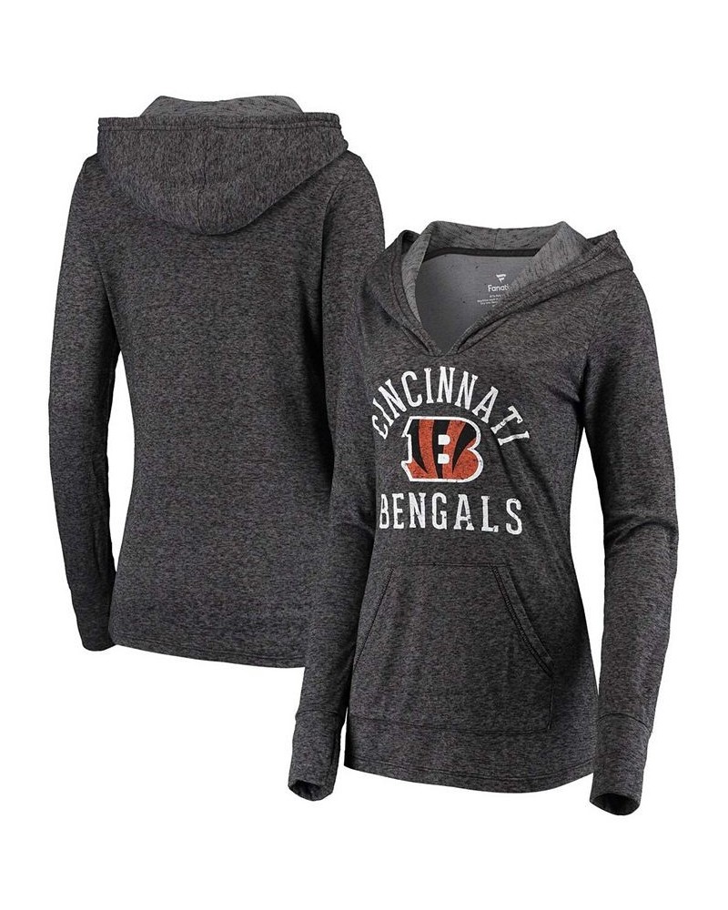 Women's Black Cincinnati Bengals Doubleface Slub Pullover Hoodie Black $43.34 Sweatshirts