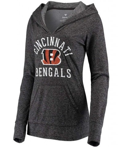 Women's Black Cincinnati Bengals Doubleface Slub Pullover Hoodie Black $43.34 Sweatshirts