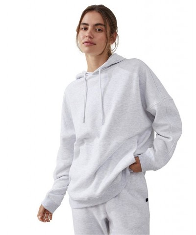 Women's Oversized Sweatshirt Hoodie Gray $22.55 Tops