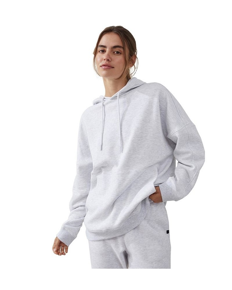 Women's Oversized Sweatshirt Hoodie Gray $22.55 Tops