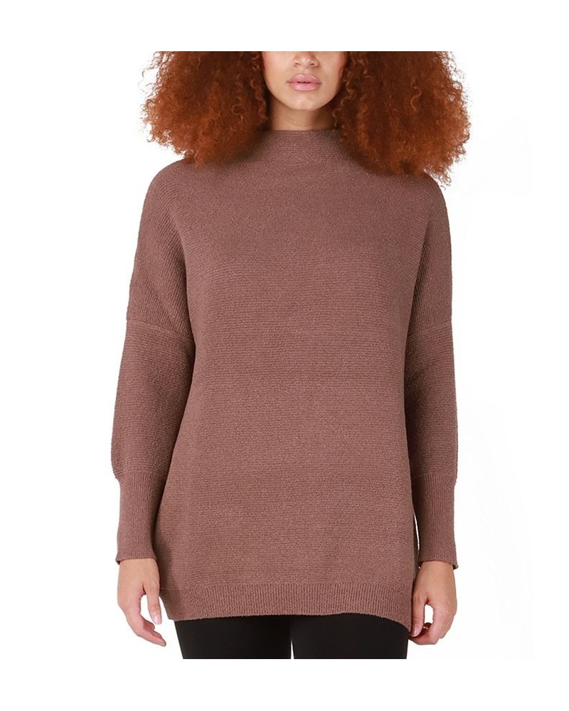 Petite Mock-Neck Tunic Mellow Mauve $36.26 Sweaters