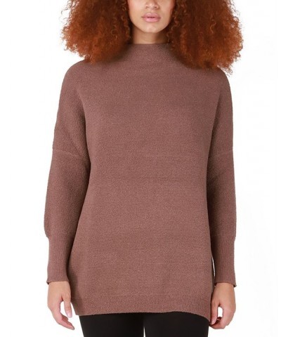 Petite Mock-Neck Tunic Mellow Mauve $36.26 Sweaters