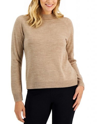 Women's Zip-Back Mock-Neck Sweater Ks Pink Orchid $10.52 Sweaters