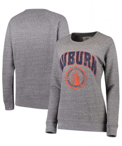 Women's Heathered Gray Auburn Tigers Edith Vintage-Like Knobi Pullover Sweatshirt Heathered Gray $38.24 Sweatshirts