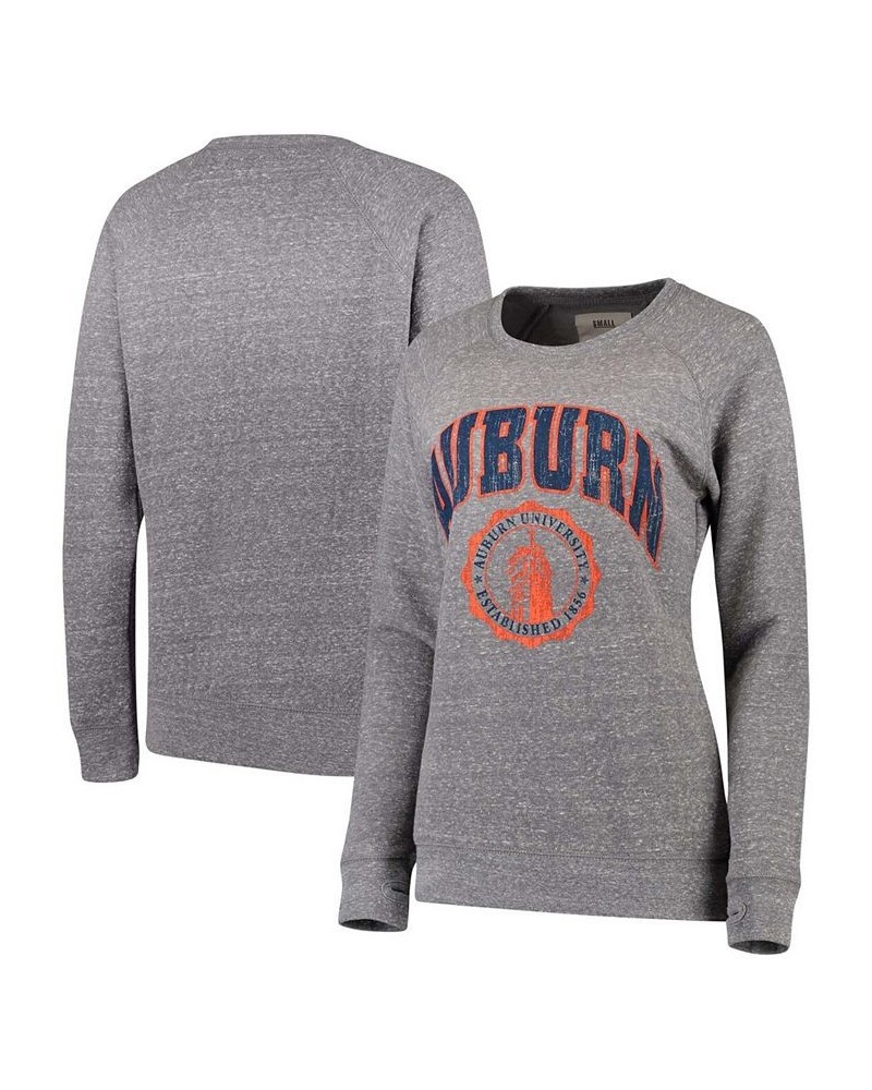 Women's Heathered Gray Auburn Tigers Edith Vintage-Like Knobi Pullover Sweatshirt Heathered Gray $38.24 Sweatshirts