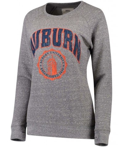 Women's Heathered Gray Auburn Tigers Edith Vintage-Like Knobi Pullover Sweatshirt Heathered Gray $38.24 Sweatshirts