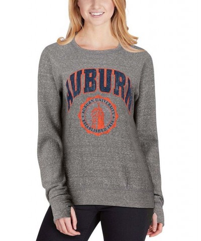 Women's Heathered Gray Auburn Tigers Edith Vintage-Like Knobi Pullover Sweatshirt Heathered Gray $38.24 Sweatshirts