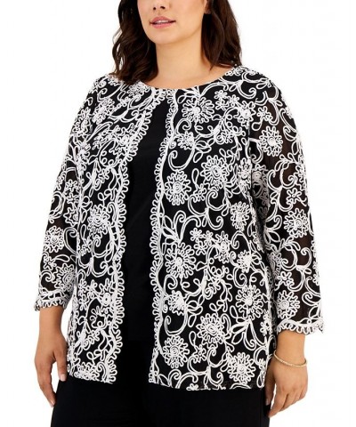 Plus Size Lace Twinset Black/White $53.70 Outfits