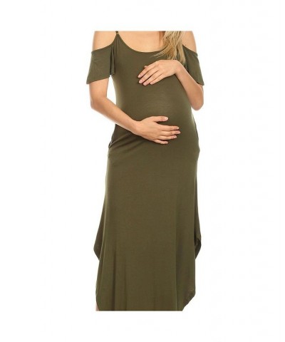 Plus Size Maternity Lexi Maxi Dress Olive $32.40 Dresses