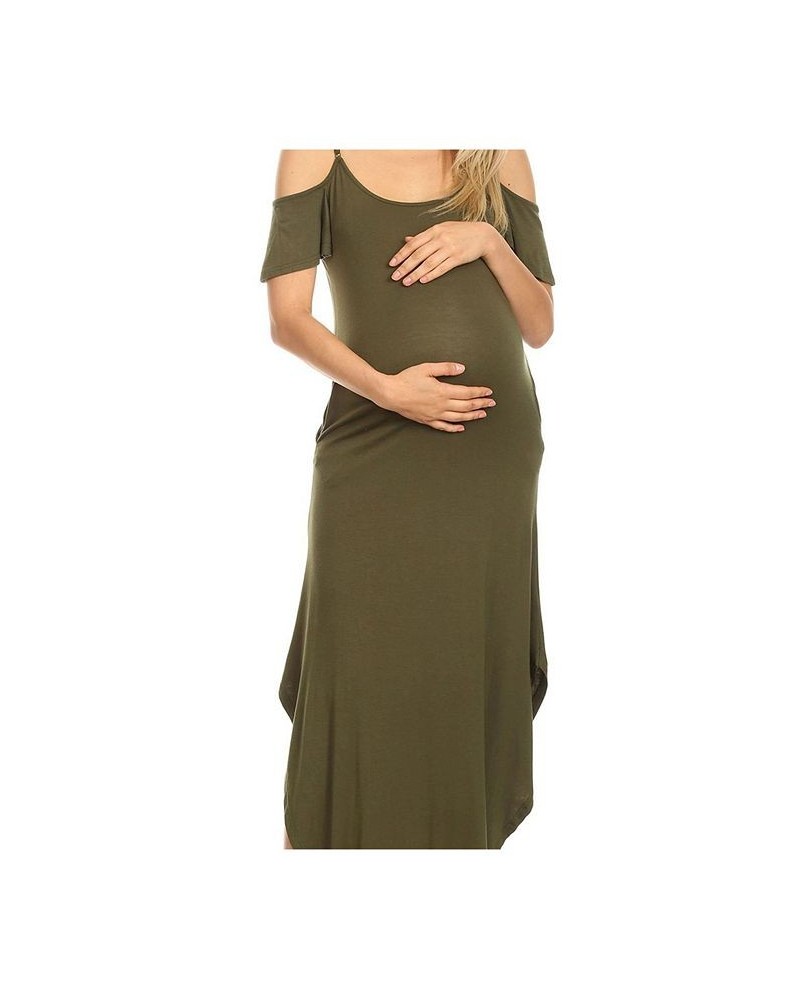 Plus Size Maternity Lexi Maxi Dress Olive $32.40 Dresses