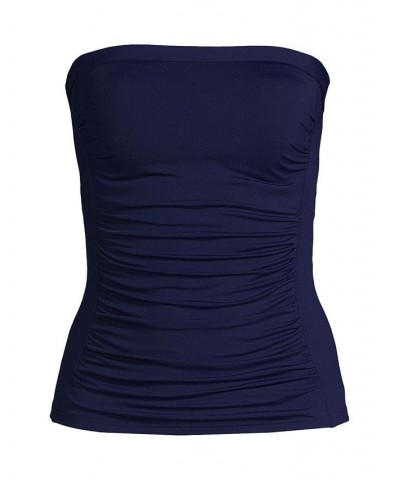 Women's Bandeau Tankini Swimsuit Top with Removable Adjustable Straps Deep sea navy $47.40 Swimsuits