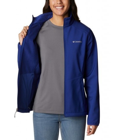 Women's Kruser Ridge II Soft-Shell Water-Resistant Jacket Blue $41.40 Coats