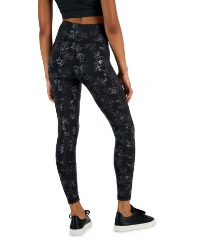 Women's Floral Compression Leggings Embossed Floral $13.00 Pants