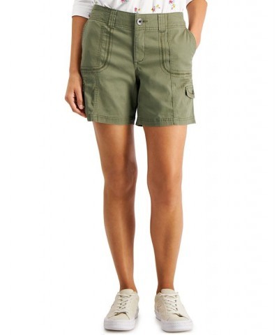 Women's Comfort-Waist Cargo Shorts Olive Sprig $15.17 Shorts