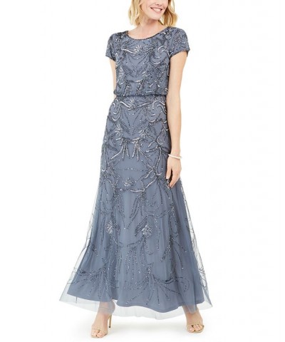 Beaded Gown Dusty Blue $103.60 Dresses
