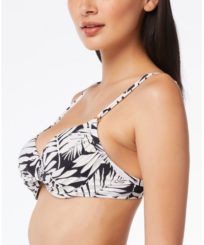 Printed Underwire Bikini Top Black $33.29 Swimsuits