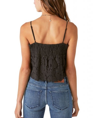 Women's Lace Sweetheart-Neck Camisole Top Tan/Beige $16.68 Tops