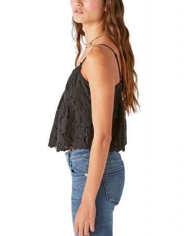 Women's Lace Sweetheart-Neck Camisole Top Tan/Beige $16.68 Tops