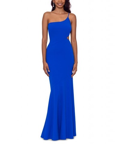 One-Shoulder Cutout Gown Cobalt $87.02 Dresses
