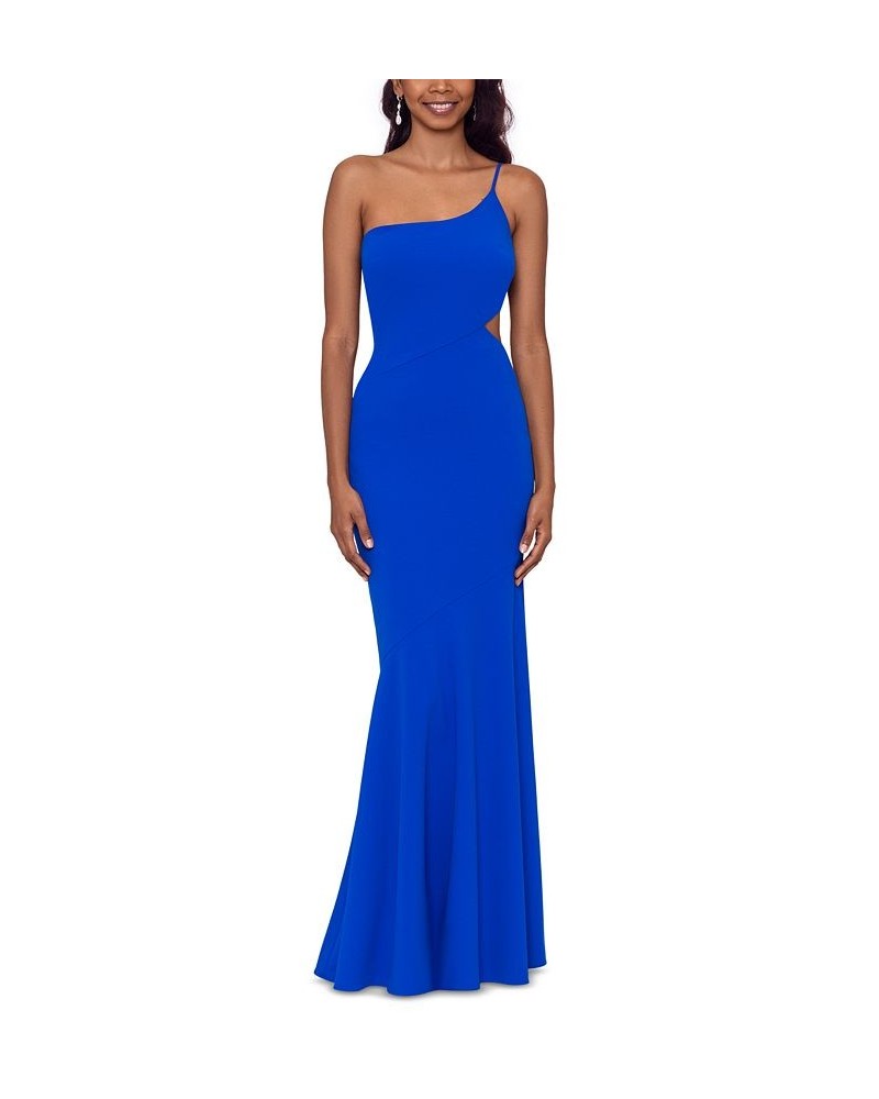 One-Shoulder Cutout Gown Cobalt $87.02 Dresses