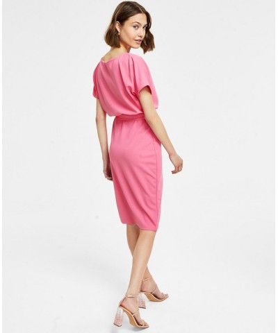 Blouson Wrap Dress Blush $24.19 Dresses