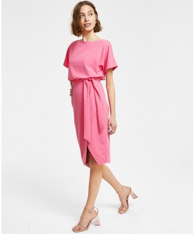 Blouson Wrap Dress Blush $24.19 Dresses