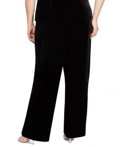 Plus Size High-Rise Pull-On Velvet Pants Black $41.42 Pants