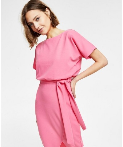 Blouson Wrap Dress Blush $24.19 Dresses