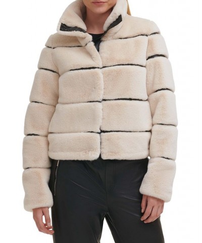 Women's Faux-Leather & Faux-Fur Coat Oyster $88.40 Coats