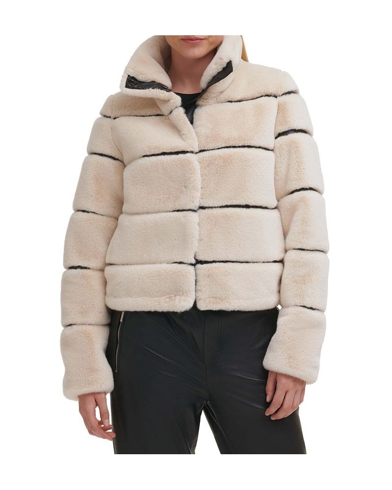 Women's Faux-Leather & Faux-Fur Coat Oyster $88.40 Coats