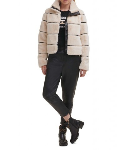 Women's Faux-Leather & Faux-Fur Coat Oyster $88.40 Coats