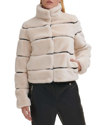 Women's Faux-Leather & Faux-Fur Coat Oyster $88.40 Coats