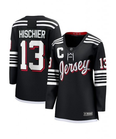 Women's Nico Hischier Black New Jersey Devils Alternate Premier Breakaway Player Jersey Black $75.90 Jersey