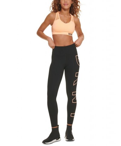 Women's High-Rise Logo Leggings Orange $16.68 Pants