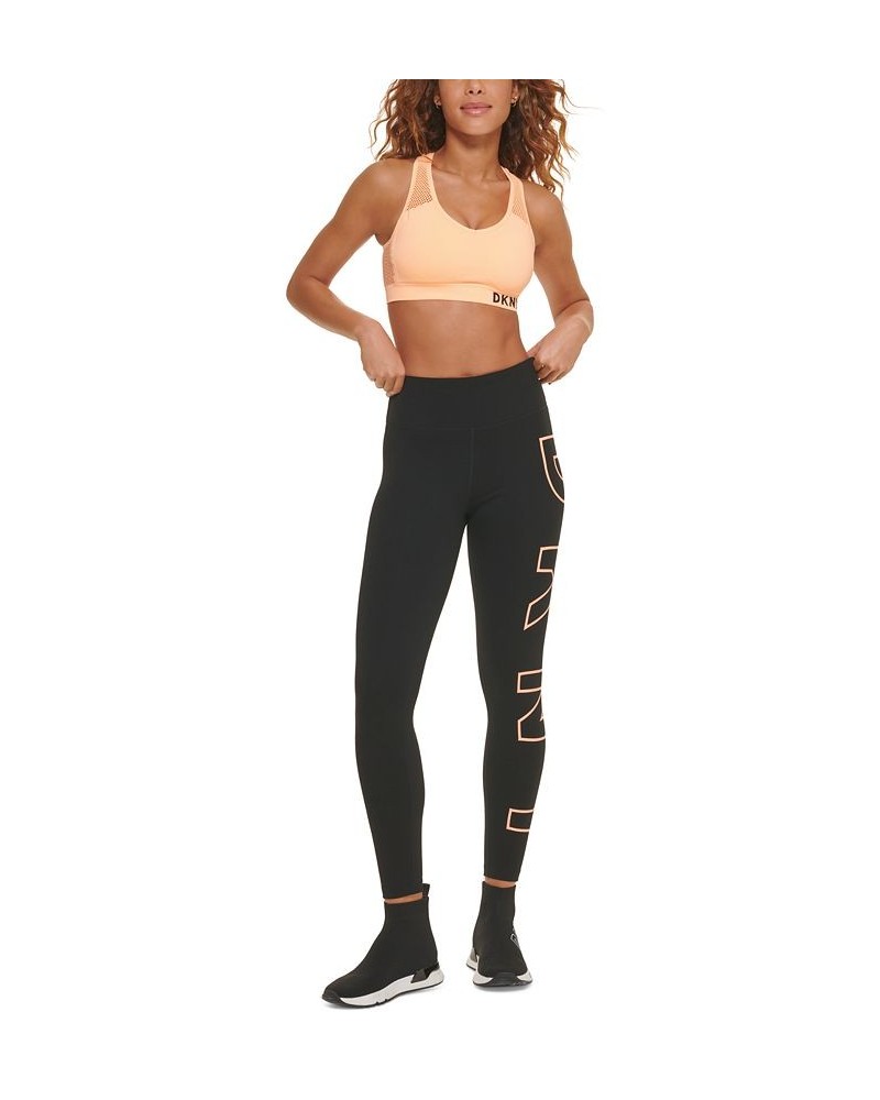 Women's High-Rise Logo Leggings Orange $16.68 Pants