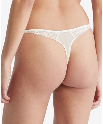 Women's Bridal Lace Thong Underwear QF7163 Vanilla Ice $13.68 Panty