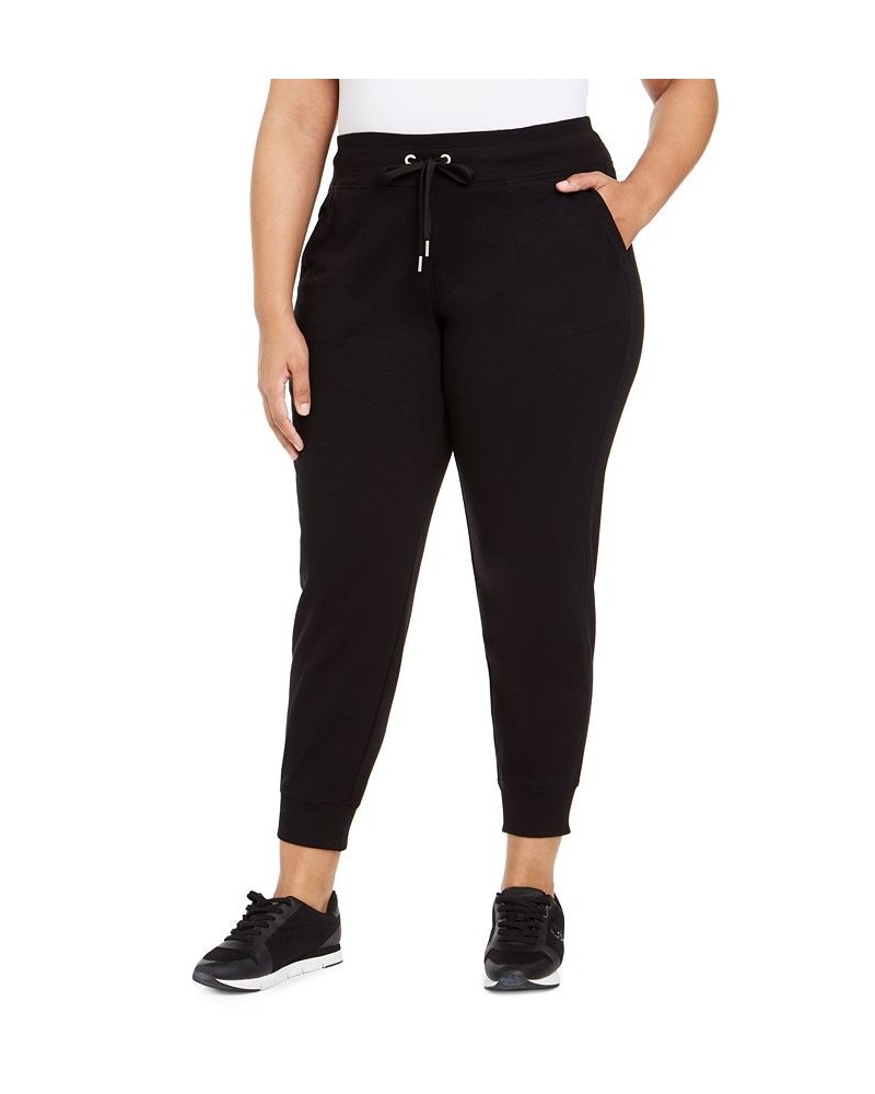 Plus Size Tie-Waist Jogger Pants Black $17.89 Pants