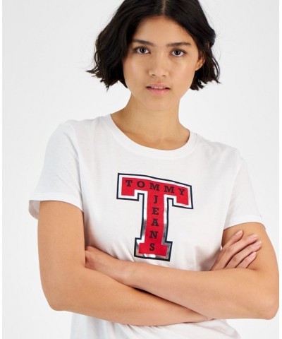 Women's Short-Sleeve Foiled Logo T-Shirt White $15.34 Tops