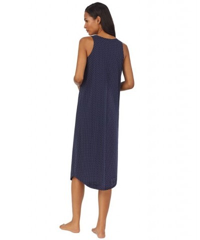 Women's Gown with Shelf Bra Lining Navy, White Pin Dot $30.08 Sleepwear