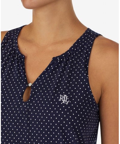 Women's Gown with Shelf Bra Lining Navy, White Pin Dot $30.08 Sleepwear