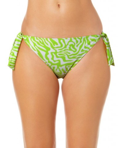 Juniors' Zoorama Side-Tie Hipster Bikini Bottoms Green $16.79 Swimsuits