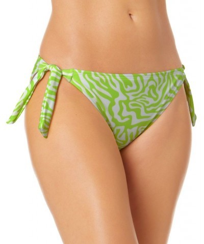 Juniors' Zoorama Side-Tie Hipster Bikini Bottoms Green $16.79 Swimsuits