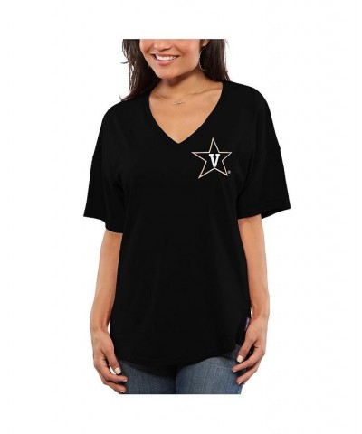 Women's Black Vanderbilt Commodores Oversized T-shirt Black $37.79 Tops