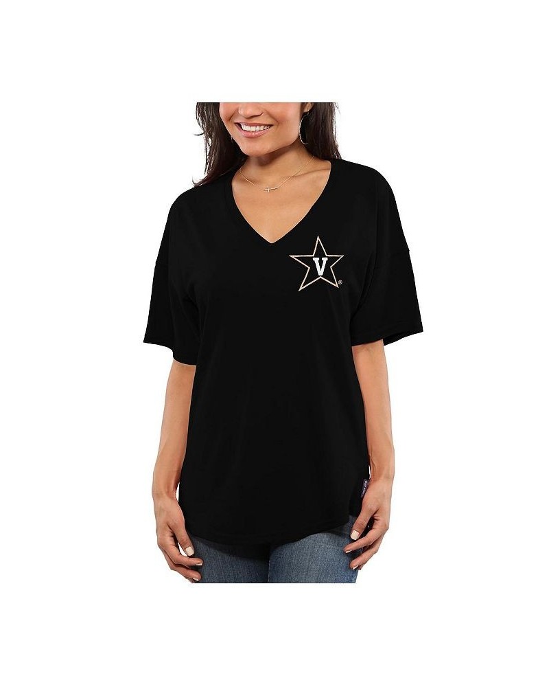 Women's Black Vanderbilt Commodores Oversized T-shirt Black $37.79 Tops