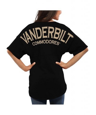 Women's Black Vanderbilt Commodores Oversized T-shirt Black $37.79 Tops