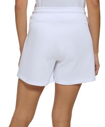 Women's Performance Cotton Logo Drawstring Shorts White $13.09 Shorts