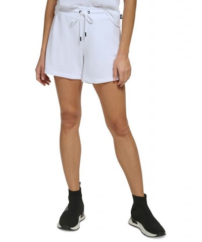 Women's Performance Cotton Logo Drawstring Shorts White $13.09 Shorts