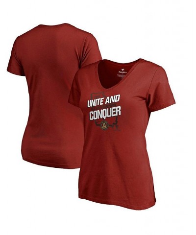 Women's Branded Red Atlanta United FC MLS Cup Champs Local V-Neck T-shirt Red $18.80 Tops