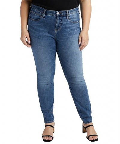 Plus Size Cecilia Mid Rise Skinny Jeans Sky Blue $22.68 Jeans