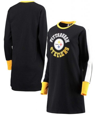 Women's Black Pittsburgh Steelers Hurry Up Offense T-shirt Dress Black $30.00 Dresses